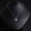Conjunto Colar e Brincos Quadrados Simples Casuais Estilo Coreano Zircônia Corrente Clavicular Feminina Moda Versátil Brincos Geométricos Atacado