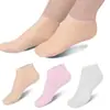 Meias protetoras anti-rachaduras, amaciantes para calos e cutículas, calcanhares, protetores de pé anti-rachaduras de silicone, meias hidratantes com máscara para os pés, capas de máscara para os pés