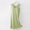 Camisón de verano sin mangas para mujer con copas, Camisón fino tipo camisola, Ropa interior casual, Ropa exterior, Tallas grandes Ropa para el hogar