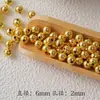 50 Contas de Cobre que Preservam a Cor Contas Redondas Brilhantes DIY Grampo de Cabelo Feito à Mão Acessórios de Cabelo Material Pingente Flor Coração Contas Espaçadoras Acessórios