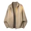 2026 Nuevo Suéter Cardigan de Punto con Cuello Alto y Doble Cremallera para Hombre de Comercio Exterior Transfronterizo
