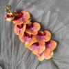 Flores de Orquídea Phalaenopsis Artificiales para Decoración del Hogar, Arreglos para Bodas, Flores Falsas al Por Mayor, Mariposa con Textura Impresa