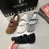 Zapatos Mary Jane de lunares estilo francés para aumentar la altura para mujer, otoño 2026, mocasines de ballet versátiles con cordones, venta al por mayor