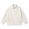 Nanxia Marca Tendência Estilo Japonês Jaqueta de Treinador com Lapela Plissada e Botões Masculina Casual Esportiva Roupa Externa Estilo Celeiro Tendência