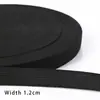 Banda elástica blanca y negra con ribete de contraste, cintura elástica para pantalones, ropa y ropa de muñecas, accesorio DIY, poliéster elástico