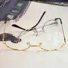 Monturas de Gafas Trendy Pure Desire para Mujer Sin Lentes, Gafas Ovaladas Anime de Media Montura Inferior para Chicas Suaves, Estilismo para Fotos