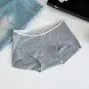 Algodão puro, forro antibacteriano 10A, estilo puro e inocente, calcinhas grau A, calcinhas triângulo femininas com retalhos de bolinhas e listras