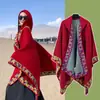 Chal bohemio capa exótica femenina turismo de Xinjiang ropa de viaje para la pradera foto de combinación capa de abrigo de estilo étnico