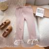 Leggings de primavera y otoño para mujer y niño, con estilo, personalizados, de marca de moda, con encaje elástico coreano, pantalones dulces de moda