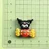 Dibujos animados brillantes festivos animales pequeños hechos a mano DIY pegamento de crema accesorios de resina pegatina para refrigerador material para horquillas y joyería paquete