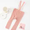 Meia-calça com Alça de Renda Estilo Coreano para Bebê Cintura Alta Comprimento no Tornozelo Leggings de Perna Larga para Bebê Menina