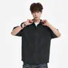 Camisa de Manga Corta Tie-Dye de Seda Helada Estilo Americano para Hombres y Mujeres, Camisa Fresca de Moda para Verano, Top Holgado Casual de Media Manga
