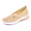 Sapatos Femininos 2025 Verão Sapatos de Malha Respiráveis Venda Direta da Fábrica Sapatos Simples para Meia-Idade e Idosos Sapatos de Tecido Slip-On Sapatos Femininos