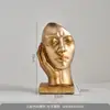 Artesanías de Resina Oficina Sala de Estar Escritorio de Estudio Adornos Decorativos Sentido Avanzado Nicho Cara Libro Archivo Soporte para Libros