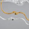 Pulsera de plata de ley s925 con diseño de dulce amor para mujer, cadena de coliflor brillante, estilo nicho, corazón de moda, sensación de alta gama.