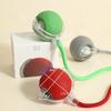 Pelota Automática para Gatos Resistente a Mordeduras Transfronteriza Juguete para Gatos Pelota Artefacto para el Autoplacer y Alivio del Aburrimiento con Cuerda Suministros para Gatos Pelota Saltarina