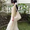 Bolso Cruzado de Estilo Coreano Ins con Lunares para Primavera y Verano para Mujer, Estilo Juvenil, Gran Capacidad, Bolso de Hombro Versátil, Bolso de Clase y para el Trabajo