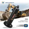 Montagem de Cilindro Hidráulico 5 Toneladas Flange Inferior Cilindro Hidráulico Bidirecional para Escavadeira Máquinas de Engenharia Fornecimento Direto Transfronteiriço