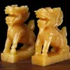 Ornatos Kirin de Topázio Natural Ornatos Feng Shui Ornatos para Escritório Sala de Estar Artesanato em Jade Ornatos Venda por Atacado