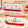 Bolsa de Lápices Auténtica de Hello Kitty Bolsa de Lápices de Lona Hellokitty Gran Capacidad Linda Caricatura Papelería para Estudiantes Bolsa de Lápices
