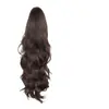 Rabo de cavalo peruca romana cacheada preguiçosa, estilo rabo de cavalo com cordão totalmente envolvente, natural e volumoso, adiciona volume ao cabelo, trança de peruca de rabo de cavalo alto e baixo