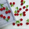 Accesorios de procesamiento de bolsos de ropa de cereza con cuentas frescos y dulces Accesorios para el cabello Pendientes Tejidos Accesorios semiacabados Venta al por mayor