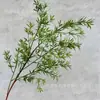 Planta de Hojas Artificiales Verdes Paisaje Hoja de Bambú Mori Planta de Bambú Flor de Bambú Material Flor y Hierba Planta Falsa Decorativa Flor de Plástico