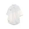 Nova Camisa Masculina Estilo Chinês 2026 Nova Camisa de Manga Curta Masculina Manga de Cinco Pontos Gola Lapela Top Cardigan Jaqueta Verão