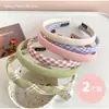 Faixa de Cabelo Infantil com Cabeça de Esponja Cor Macaron Acabamento de Cabelos Curtos Acessórios de Cabelo Meninas Faixa Antiderrapante Grampo de Cabelo para Menininha