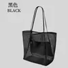 Bolsa de Playa Plegable Nueva Transfronteriza Bolso de Malla Bolso de Hombro para Mujer Bolsa de Compras Bolsa de Viaje de Verano para Exteriores