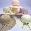 Sombrero de Paja de Ala Ancha Versátil de Verano para Mujer, Sombrero de Playa, Sombrero de Protección Solar, Sombrero de Sol de Paja