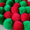 Decorações de Pompons de Pelo de Coelho Sintético de 9-15cm Acessórios de Pompons Feitos à Mão DIY para Roupas, Sapatos, Chapéus e Têxteis para Casa