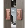 Maçaneta de Porta de Vidro com Moldura Estilo Chinês, Maçaneta de Porta Quadrada em Liga de Alumínio Preto Bronze Antigo para Quartos Privados, Hotéis, Salas de Conferência, em Estoque