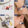 Accesorios de Aleación Esmaltada para Manualidades Colgante Ropa Deportiva Zapatos Bate de Béisbol Llavero Hecho a Mano Pendientes Colgante de Joyería