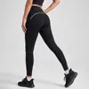 Linha contínua sem costura, calça de yoga com sensação de pele, alta elasticidade, toque natural, cintura alta justa, calça esportiva para fitness