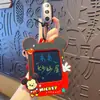 Colgante Auténtico Pizarra de Dibujo Graffiti Mickey y Minnie Lindo Dibujo Animado Pato Donald Daisy Juguete para Niños Mochila Escolar Colgante Pequeño