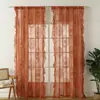 Nova Cortina de Renda Estilo Pastoral Francês Flor de Espelho Redonda Sombreado Parcial para Quarto Sala de Estar Janela de Canto Varanda Tela de Janela Transfronteiriça
