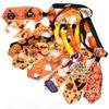 Gravata de Halloween para Pet com Estampa de Abóbora e Fantasma, Coleira para Cachorro e Gato, Gargantilha, Acessórios de Gravata Borboleta, Em Estoque para Atacado