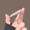 Grampo de Cabelo Elegante com Pérolas para Mulheres, Presilha de Metal com Laço Preto, Presilha Lateral de Alto Padrão, Presilha para Franja, Simples Presilha Bico de Pato