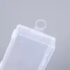 Caja de Plástico Transparente PP Gancho de Agujero Redondo Caja de Empaque para Anzuelos de Pesca Empaque de Piezas Caja de Almacenamiento Portátil Caja de Componentes Joyería