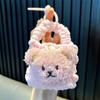 Colgante de peluche tejido a crochet cosas buenas suceden lana tejida a mano Caqui bueno Caqui suceden llavero para bolso accesorios pequeños