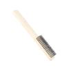 Cepillo de Alambre de Acero Inoxidable con Mango de Madera, Cepillo de Herramientas para Manualidades, Cepillo de Mango de Madera para Mantenimiento y Lubricación, Cepillo de Placa de Acero Inoxidable para Pulido y Limpieza Manual