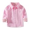 Camisa de otoño para niños 2020, nueva camisa informal de manga larga rosa para niños, top de algodón con dibujos animados para niños