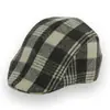 Gorra retro para hombre, boina a cuadros de otoño e invierno, gorra coreana de mediana edad, gorra progresiva informal Joker, venta al por mayor