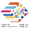 Conjunto de pratos de papel descartáveis, copos de papel, guardanapos de papel, talheres e decoração de local com tema de festa de aniversário de bolinhas coloridas transfronteiriço