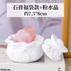 Caja de aromaterapia de yeso de cristal natural, piedra difusora sin llama, yeso para colorear DIY, adorno de piedra de cristal pintado