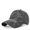 Gorra de Béisbol Estilo Retro Americano con Estampado de Mezclilla para Hombre, Lavada y Desgastada, Sombrero Unisex con Protección Solar, Personalizable