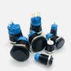 12/16/19/22mm Interruptor de Botão de Metal Preto Oxidado Auto-Travante Reset Ponto Iniciar Fonte de Alimentação Botão Pequeno