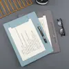 Tabla de Escritura de Cuero A4 con Impresión de Logo, Carpeta de Oficina para Negocios, Bloc de Notas, Carpeta para Guardar Recibos, Diseño Simple