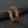 Anillo de acero de titanio de venta caliente transfronteriza, anillo de estrella de cinco puntas hueco con corte de personalidad simple, accesorios de moda, joyería de acero inoxidable